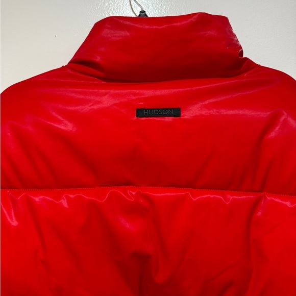 New Hudson Liquid Core Puffer Quilted Jacket Coat XL Red Water Repellent Casual - Picture 13 of 15